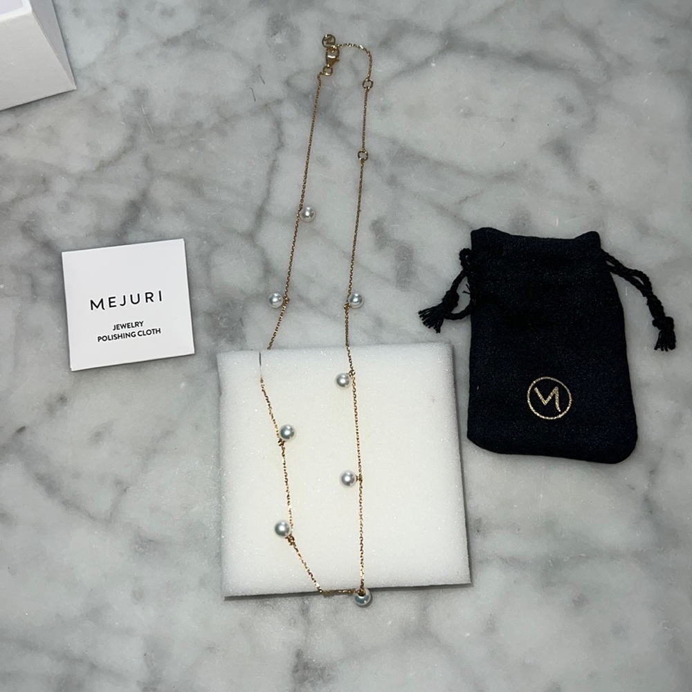 Mejuri pearl necklace